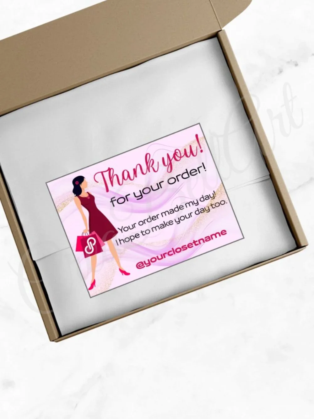 100 Poshmark Shopping Thank You Cards 4 x 3 in